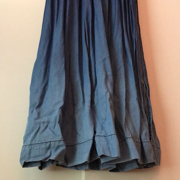 INC Denim Chambray Off-the-Shoulder Maxi, Small - Picture 4 of 6